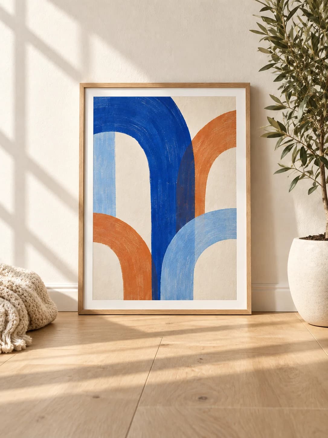 Home piece styled on a sunlit floor