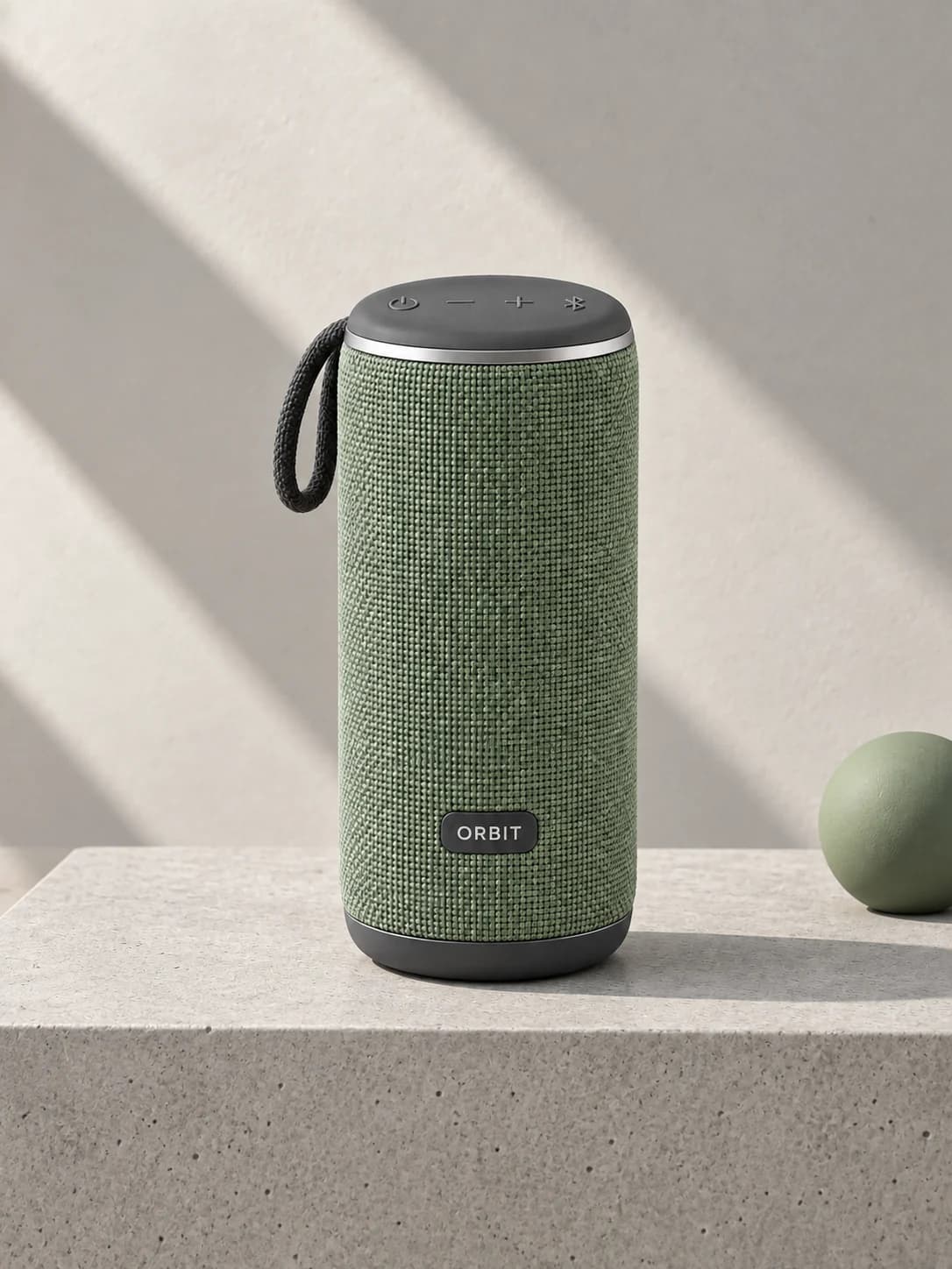Gadget styled on a concrete plinth