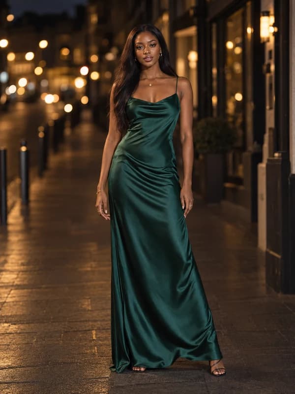Evening pose for outfit try-on
