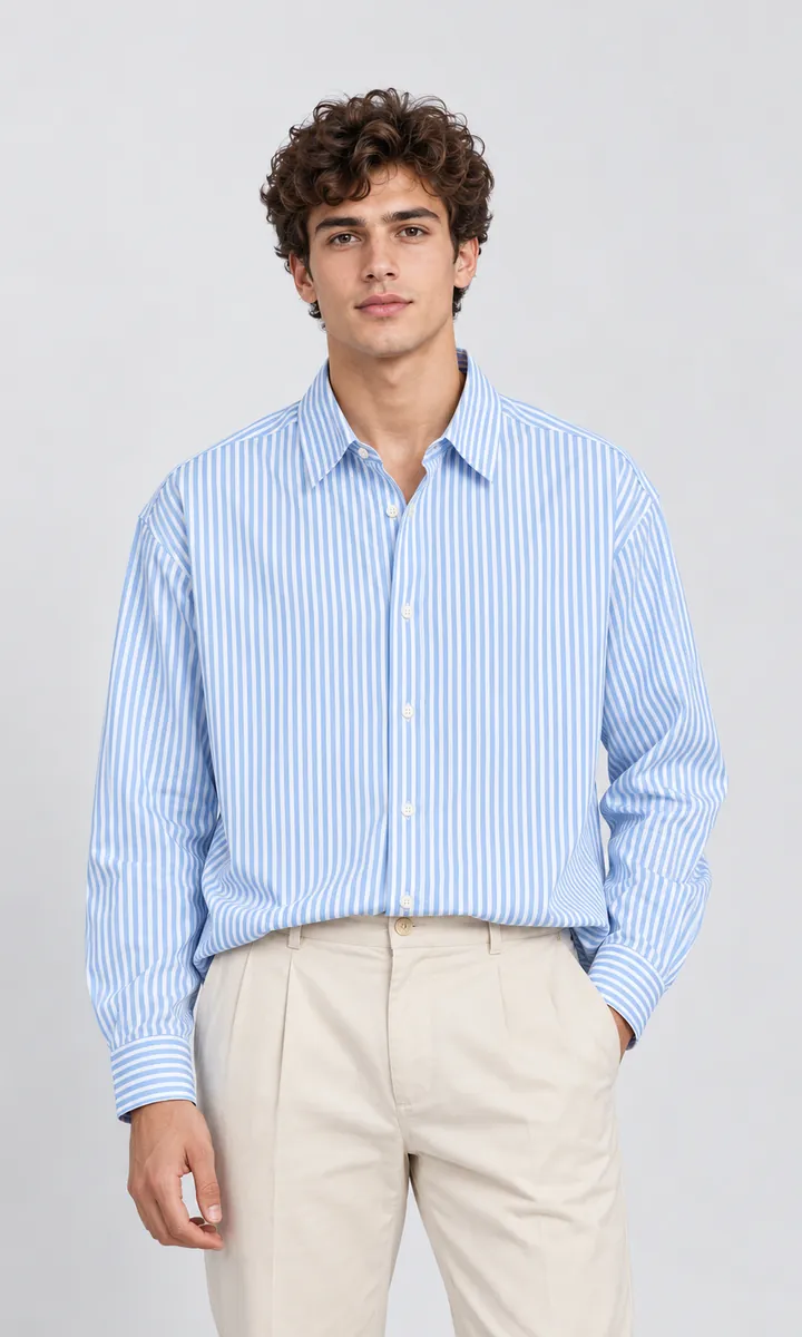 Striped oxford shirt — studio template