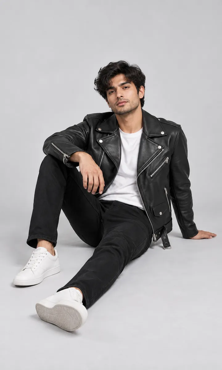 Leather jacket — studio template