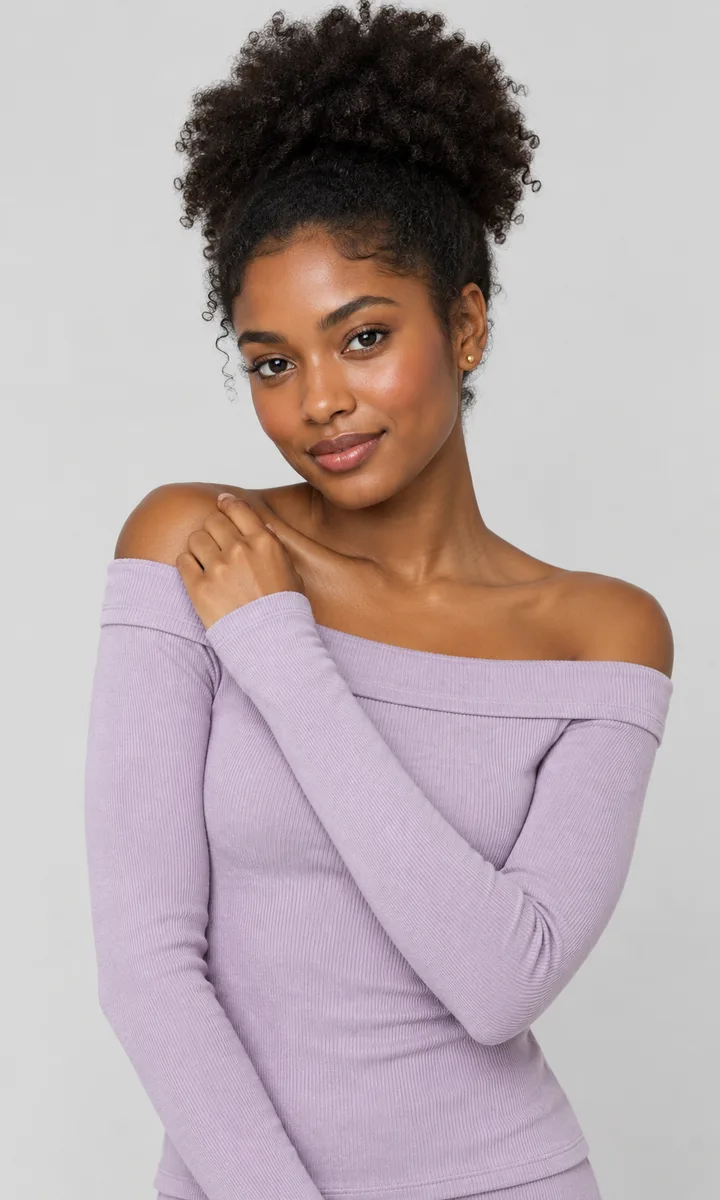 Off-shoulder top — studio template
