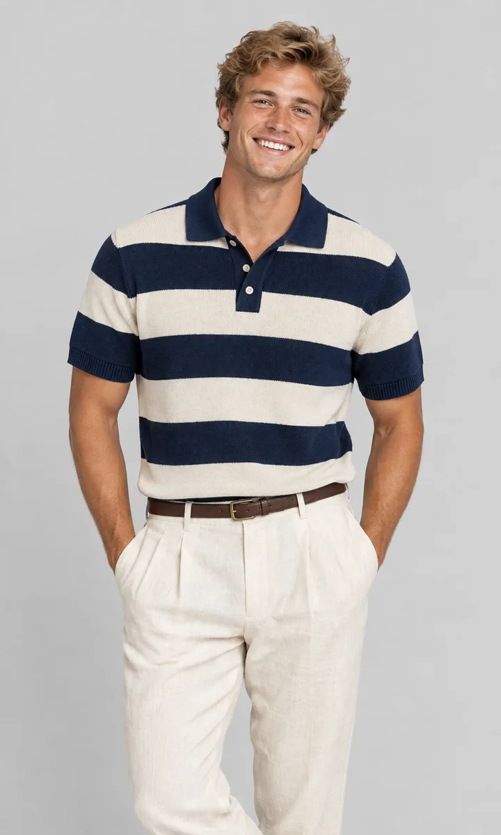 Knit polo — studio template