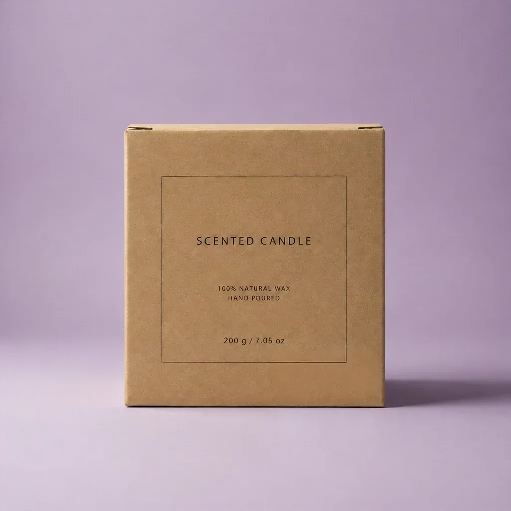 Label on a box after