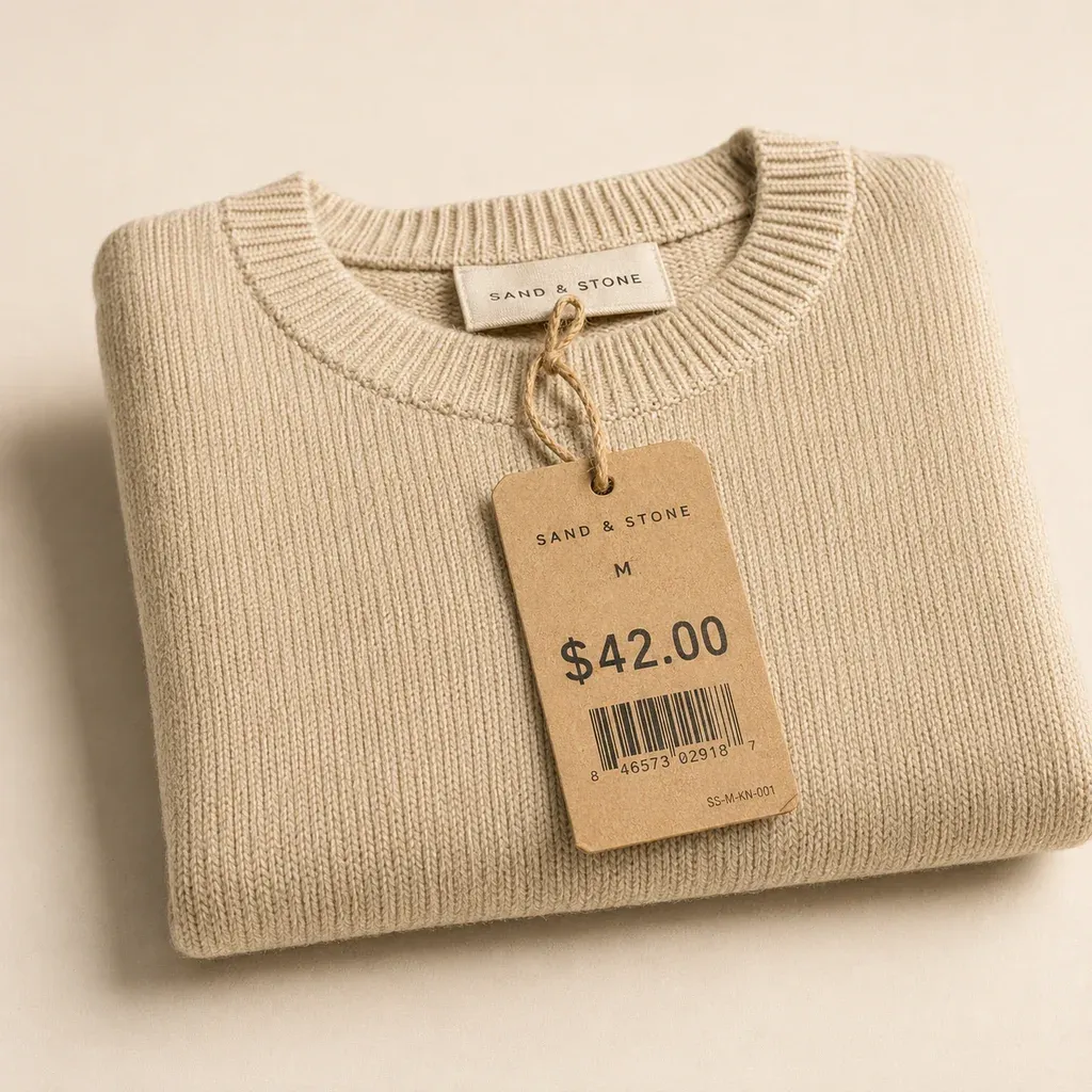 Price tag before