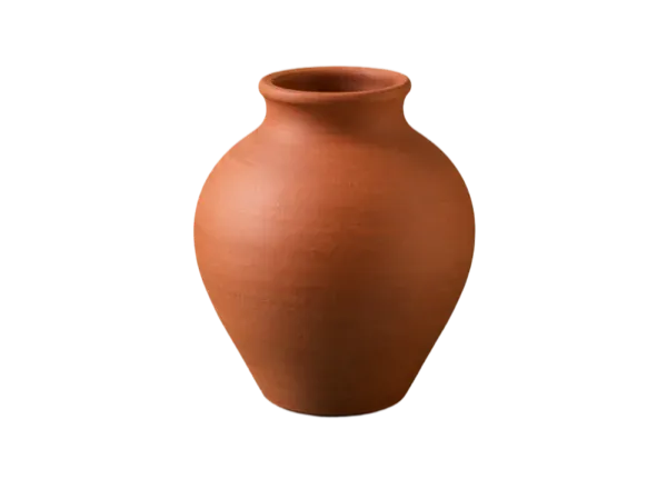 Terracotta vase after