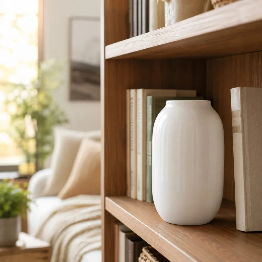 Vase on a shelf before