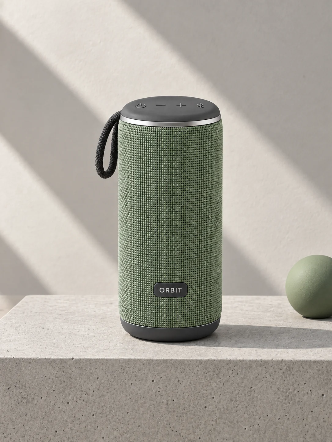 Gadget styled on a concrete plinth